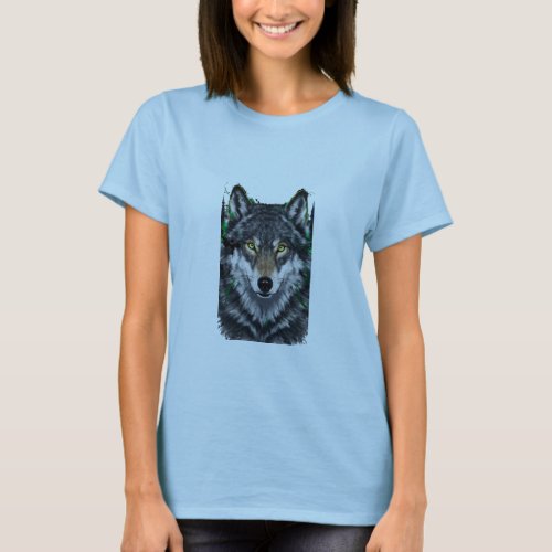 Wolf design T_shirt 