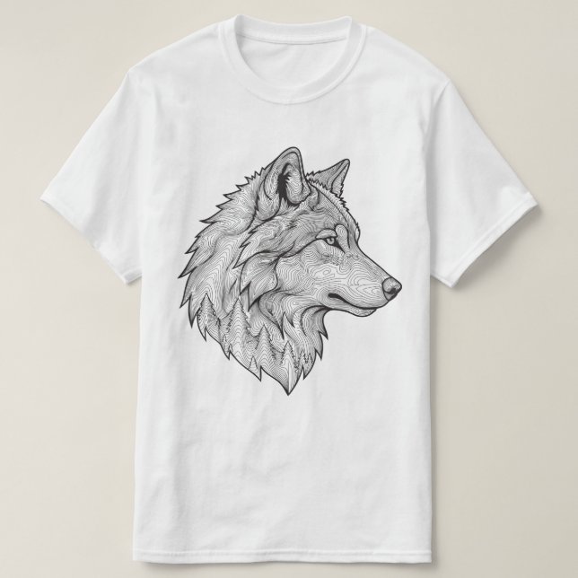 Wolf design t shirt (Design Front)