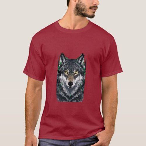 Wolf design T_shirt 