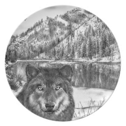 Wolf Dinner Plate