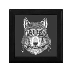 Wolf Dog Motorcycle Rider Gift Box