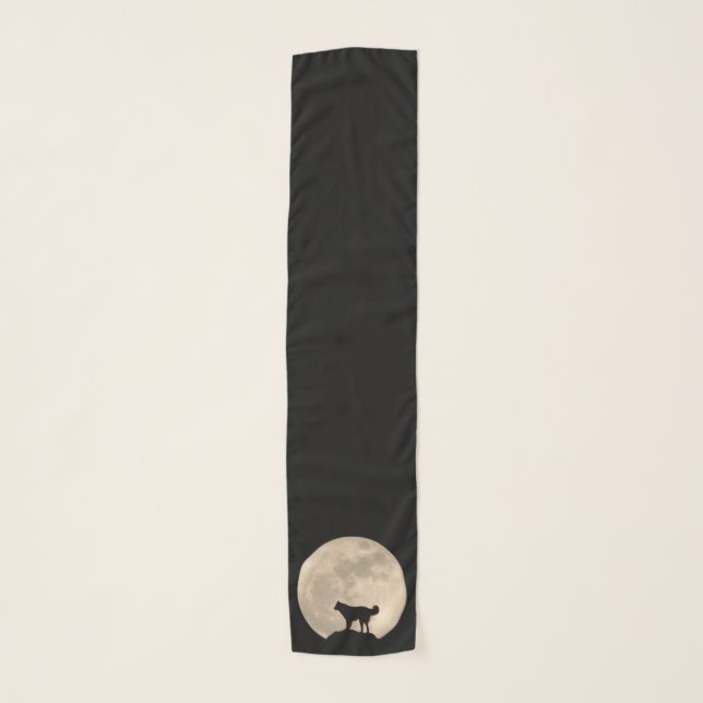 Wolf Dog Scarf Siberian Husky Moon Dog Scarves (Front)
