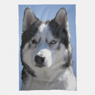 Wolf Dog Towel Husky Malamute Tea Towel