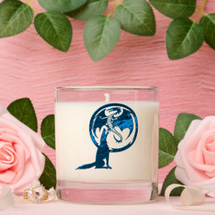 Wolf & Dragon clear white candle