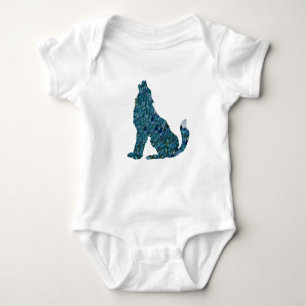 Wolf Drawing Jersey Bodysuit