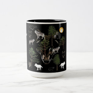 Wolf Dream Two-Tone Coffee Mug