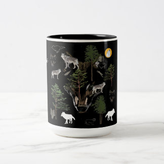 Wolf Dream Two-Tone Coffee Mug