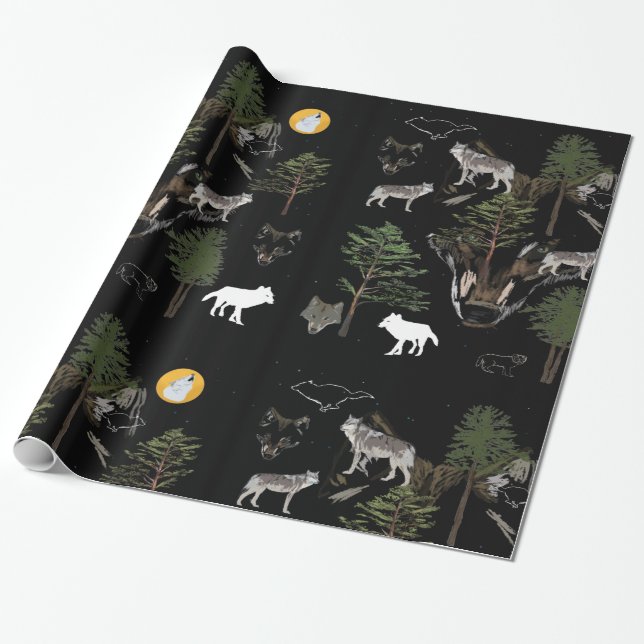 Wolf Dream Wrapping Paper (Unrolled)