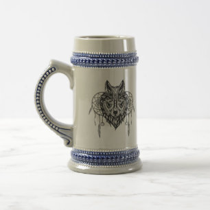 Wolf & Dreamcatcher Stein