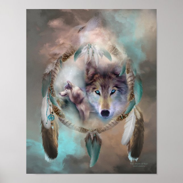 Wolf - Dreams Of Peace Art Poster/Print Poster (Front)