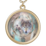 Wolf - Dreams Of Peace Wearable Art Necklace