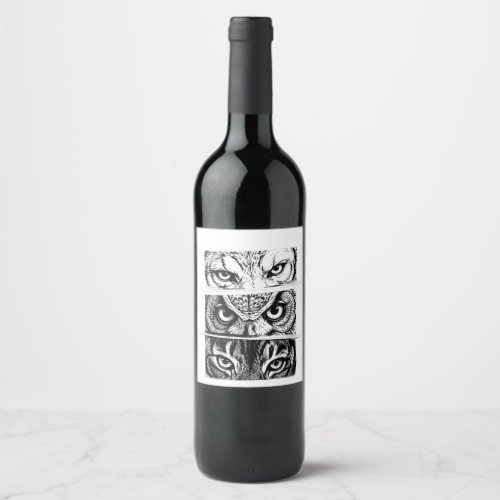 Wolf Eagle Tiger Trinity Wine Label