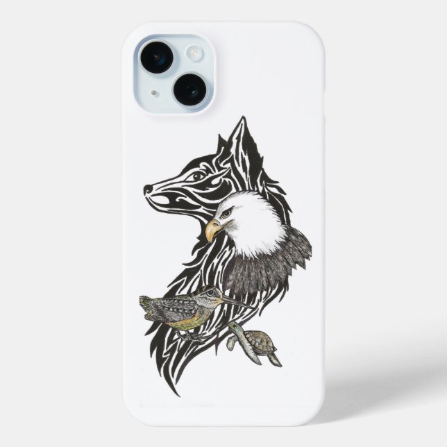 Wolf,  Eagle, Turtle, Woodcock, Animal Guides  Case-Mate iPhone Case (Back)