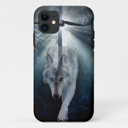Wolf  Eagle Wildlife Art iPhone 5 Case