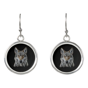Wolf Earrings