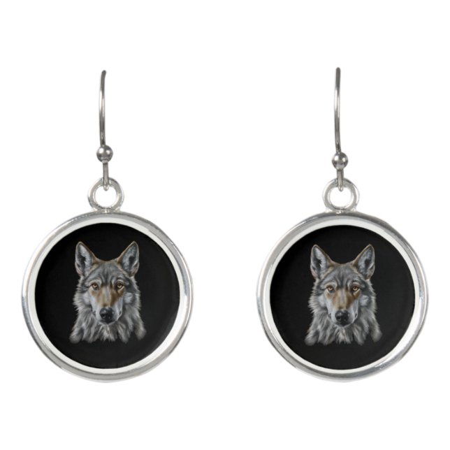 Wolf Earrings (Front)