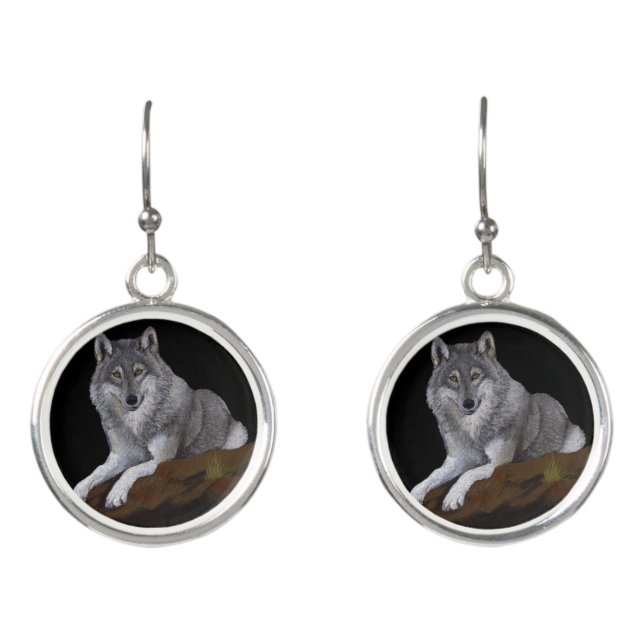 Wolf Earrings (Front)
