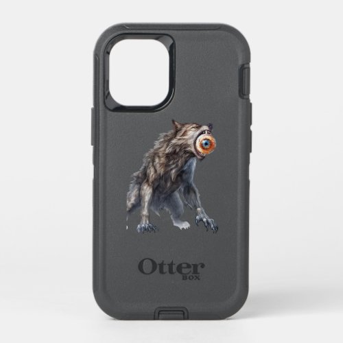 wolf eats halloween eye OtterBox defender iPhone 12 mini case