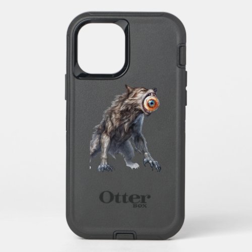 wolf eats halloween eye OtterBox defender iPhone 12 pro case