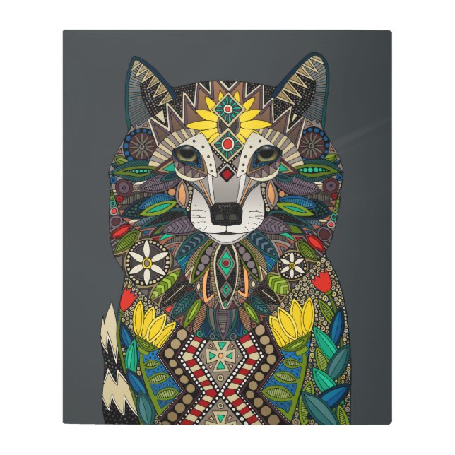 WOLF ebony Metal Print (Front)