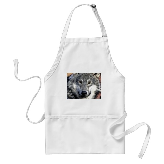 Wolf Eyes Artwork Adult Apron (Front)
