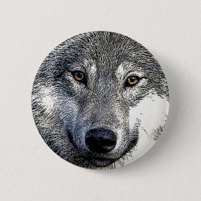 Wolf Eyes Artwork Button (Front)