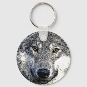 Wolf Eyes Artwork Keychain