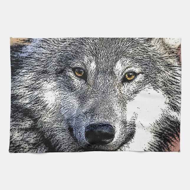 Wolf Eyes Artwork Towel (Horizontal)