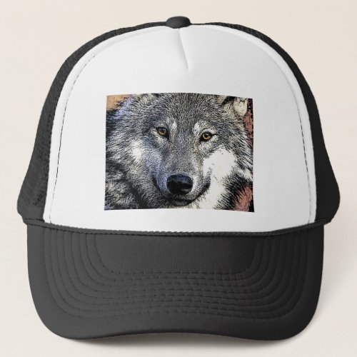 Wolf Eyes Artwork Trucker Hat