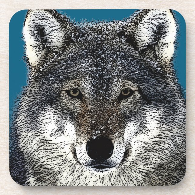 Wolf Eyes Beverage Coaster (Front)