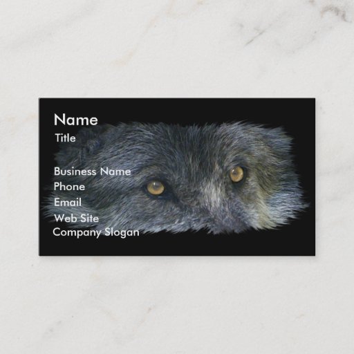 Customizable WOLF EYES Business Card or Profile Card