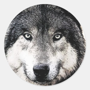 Wolf Eyes Classic Round Sticker