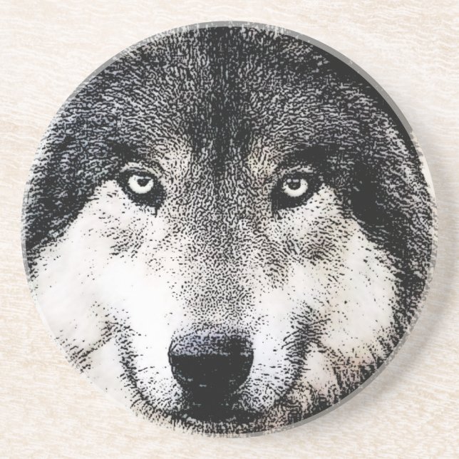 Wolf Eyes Drink Coaster (Front)