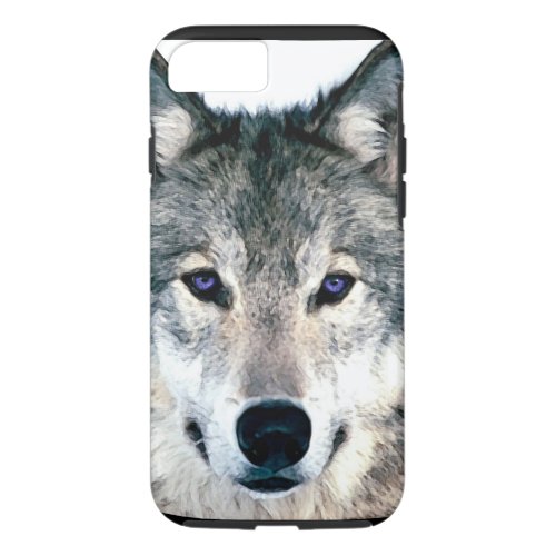 Wolf Eyes in woods wild nature animal iPhone 87 Case