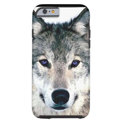 Wolf Eyes in woods wild nature animal Tough iPhone 6 Case