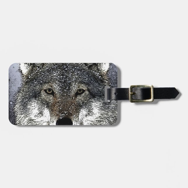 Wolf Eyes Luggage Tag (Front Horizontal)