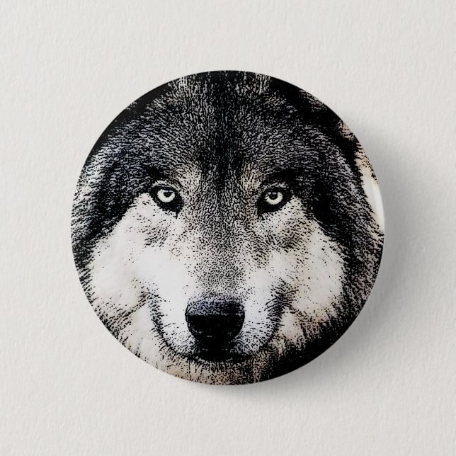 Wolf Eyes Pinback Button (Front)