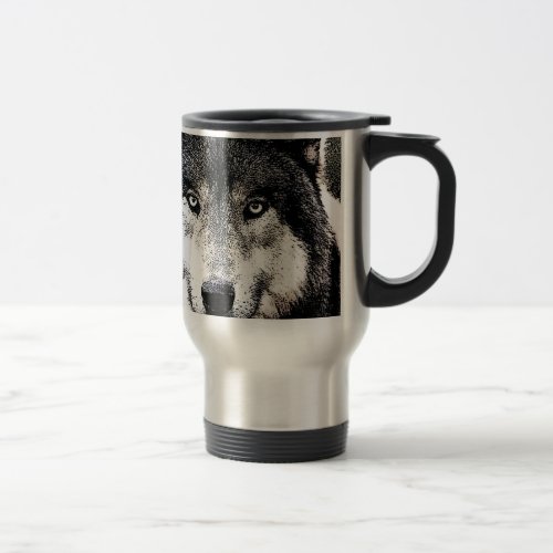 Wolf Eyes Travel Mug