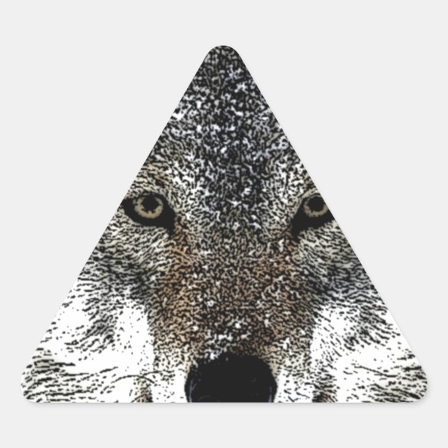 Wolf Eyes Triangle Sticker (Front)