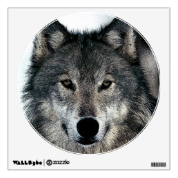 Wolf Eyes Wild Animal Art Circle Wall Decal