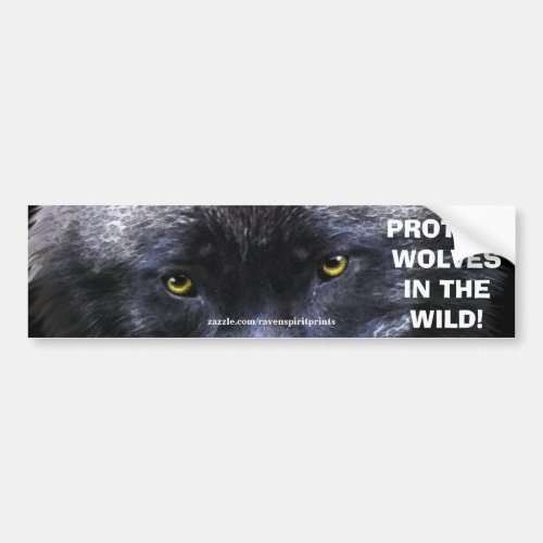 WOLF EYES Wildlife Conservation Bumper sticker