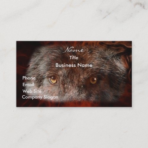 WOLF EYES Wildlife Supporter Business Card