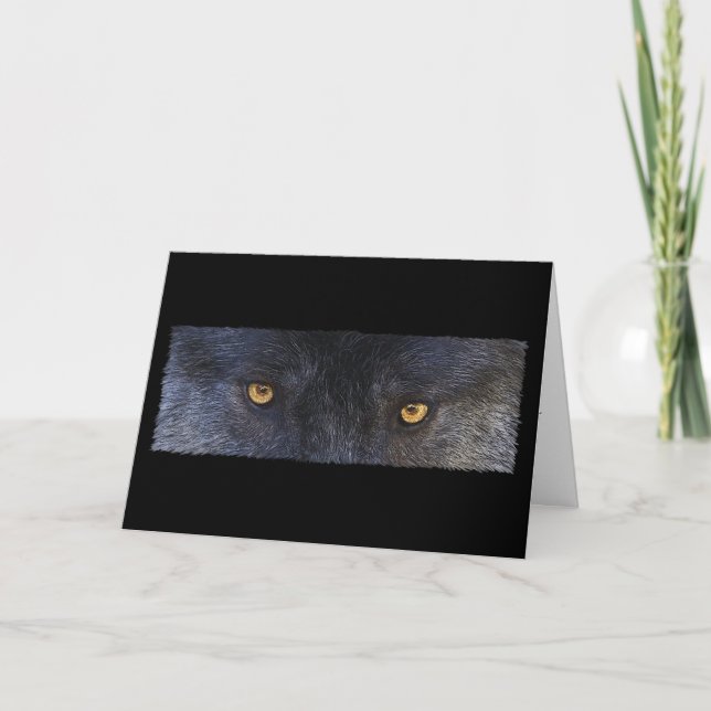 WOLF EYES Wildlife Supporter Greeting-cards Card (Front)