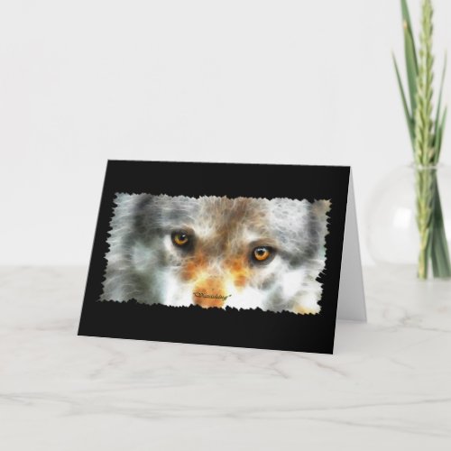 WOLF EYES Wildlife Supporter Greeting_cards Card