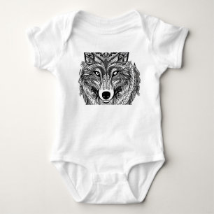 Wolf Face Baby Bodysuit