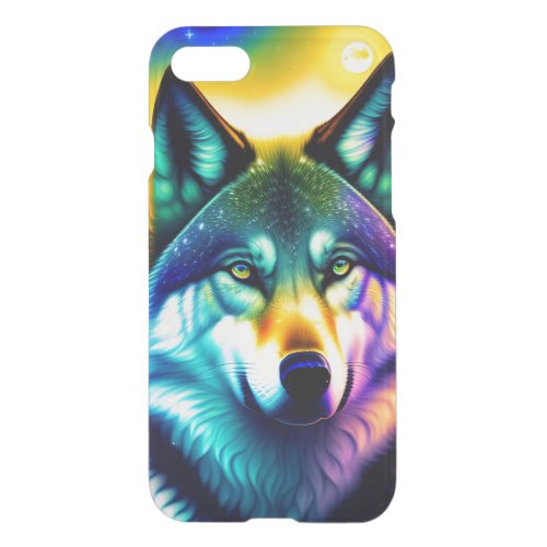 Wolf Face Colorful Painting Art iPhone SE87 Case
