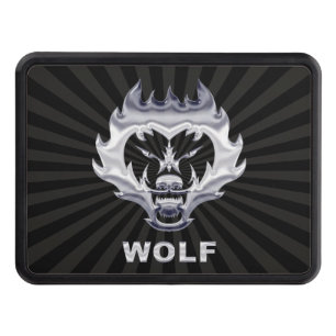 Wolf Face Hitch Cover