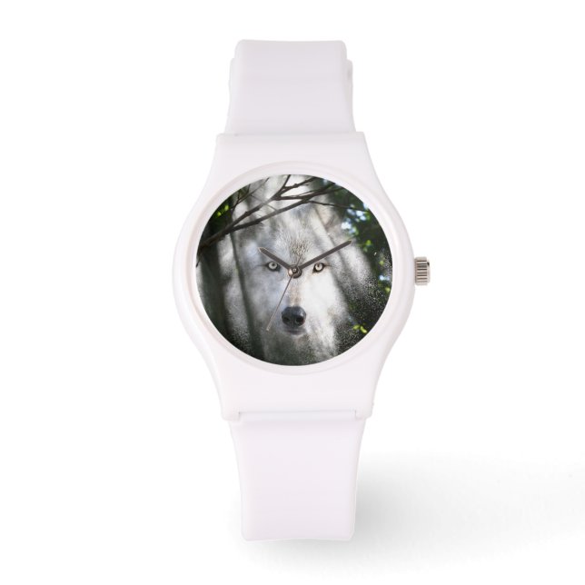 Wolf face in a sunbeam watch (Front)