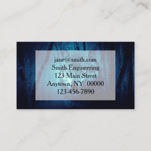 Wolf face in dark fantasy forest business card