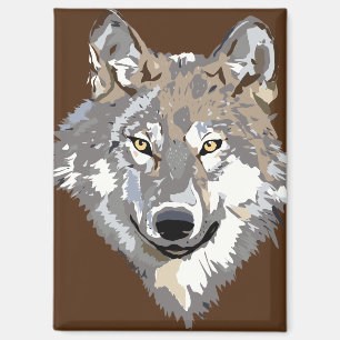 wolf face magnet
